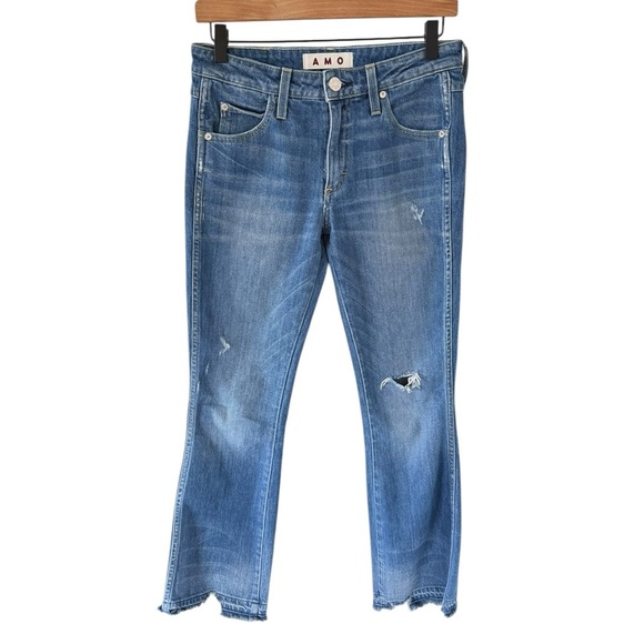 AMO Jane Cropped Flare Jean in Old School - Picture 8 of 9